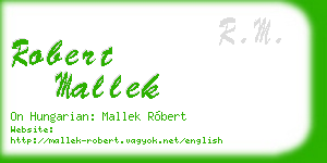robert mallek business card